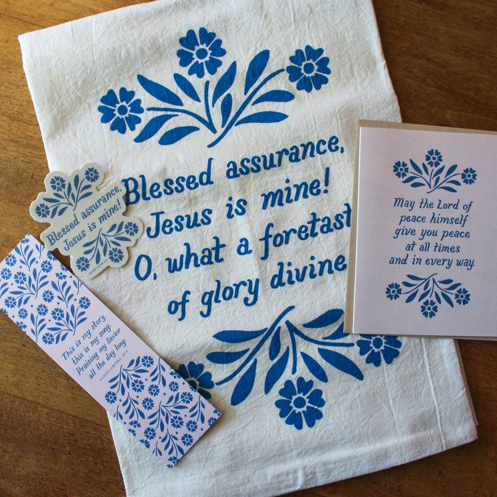 Blessed Assurance Hymn Tea Towel