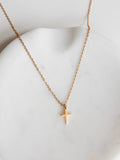 NEW! Necklace: 18kt Gold Cross
