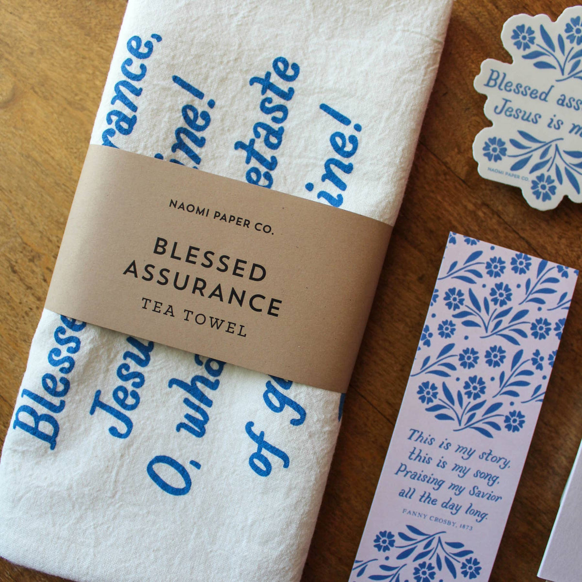 Blessed Assurance Hymn Tea Towel