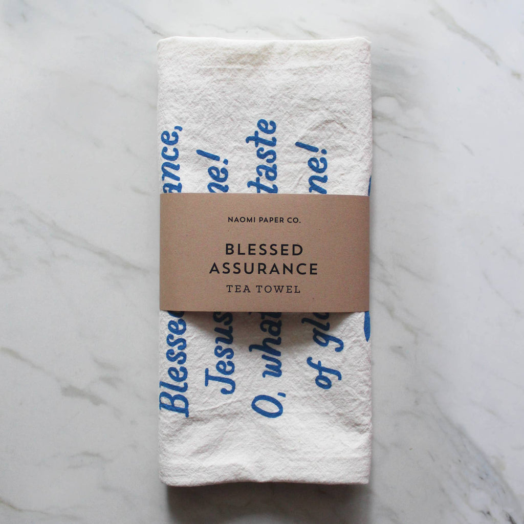 Blessed Assurance Hymn Tea Towel