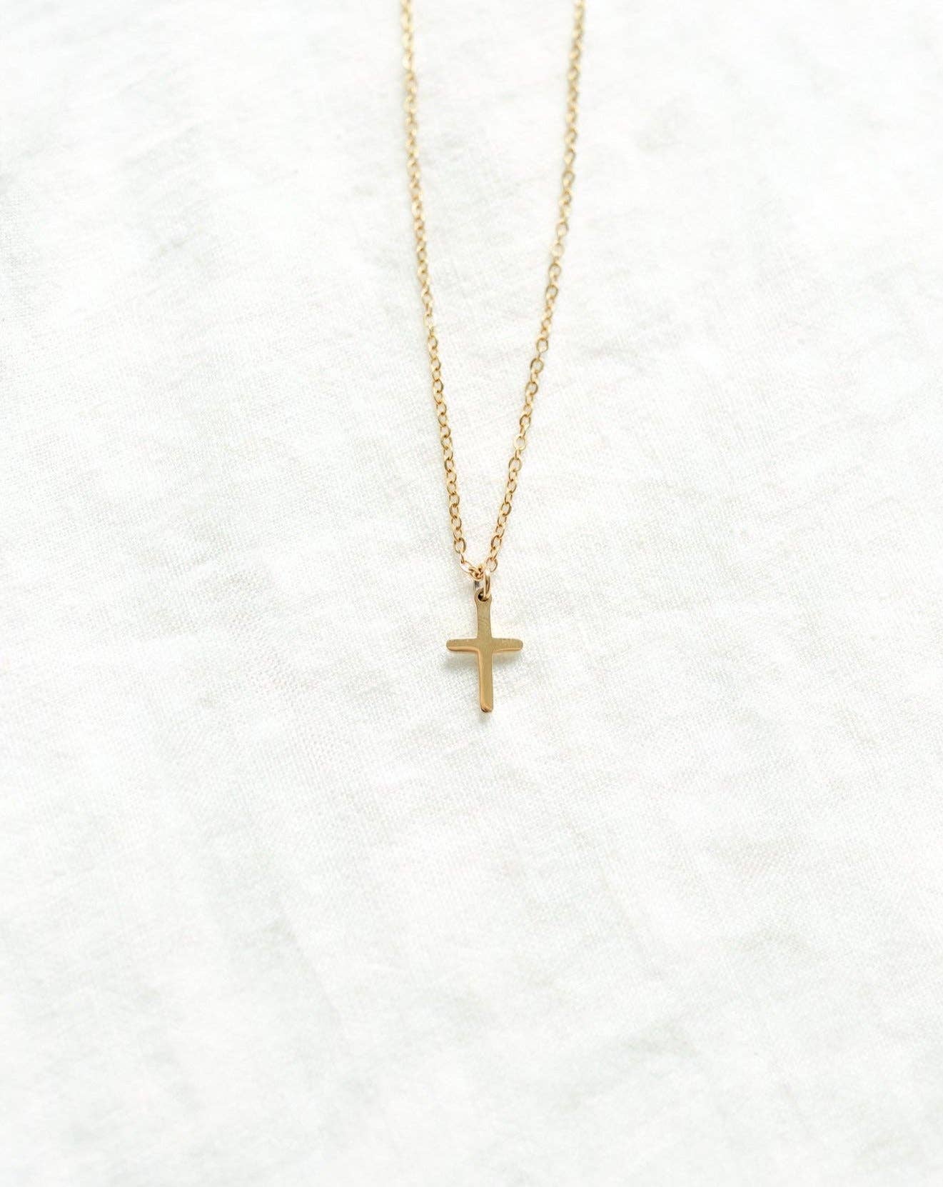 NEW! Necklace: 18kt Gold Cross