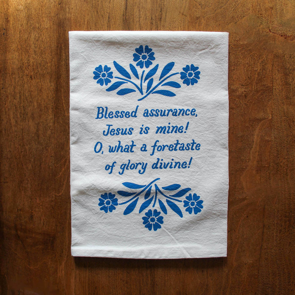 Blessed Assurance Hymn Tea Towel