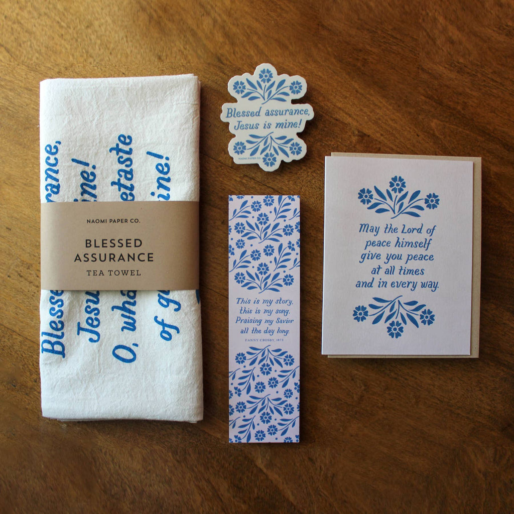 Blessed Assurance Hymn Tea Towel