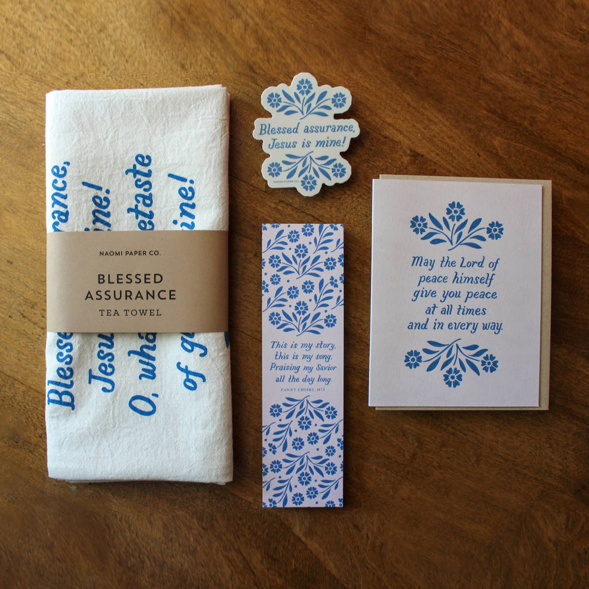 Blessed Assurance Hymn Tea Towel