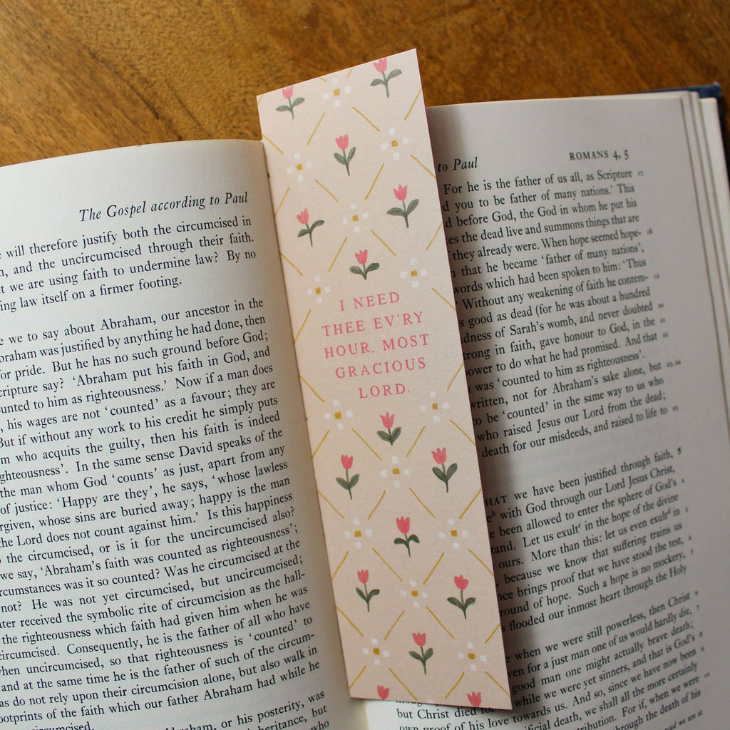 I Need Thee Every Hour Hymn Bookmark