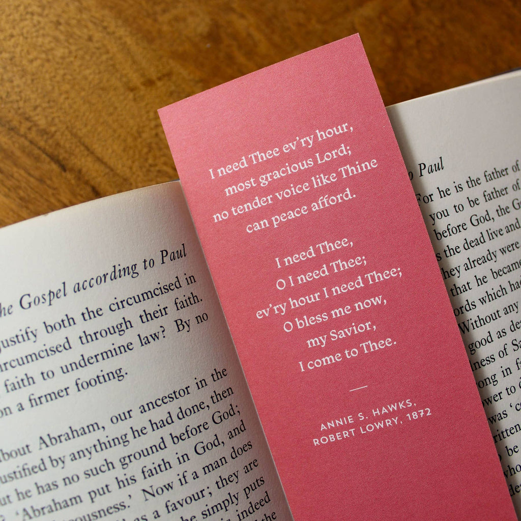 I Need Thee Every Hour Hymn Bookmark