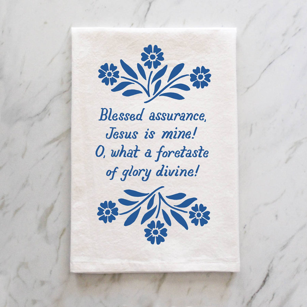 Blessed Assurance Hymn Tea Towel